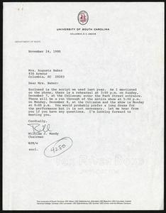 Letter, 1980, William J. Moody to Augusta Baker