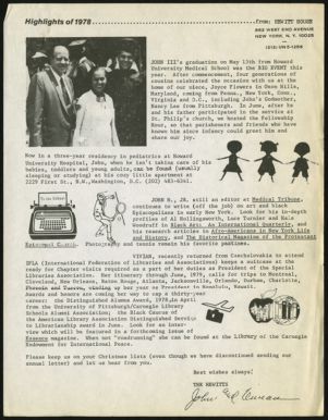 Newsletter, 1978, John Hewitt and Vivian Hewitt