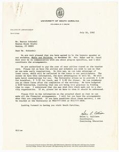 Letter, 1982, Helen L. Callison to Morton Schindel