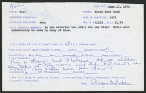 Book Review, 1975, Alive by Piers Paul Read