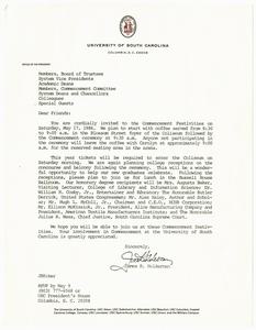 Letter, 1985, James B. Holderman to Friends
