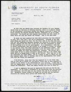 Letter, 1981, Ed Hirshberg to Augusta Baker