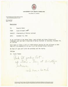 Memo, 1982, Susan Bridwell to Augusta Baker