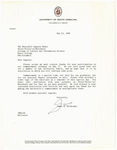 Letter, 1986, James B. Holderman to Augusta Baker
