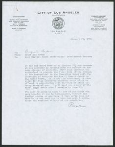 Letter, 1976, Priscilla Moxom to Augusta Baker