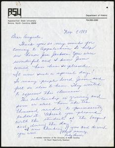 Letter, 1983, Ruby Lanier to Augusta Baker