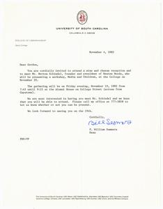 Letter, 1982, F. William Summers to Augusta Baker?