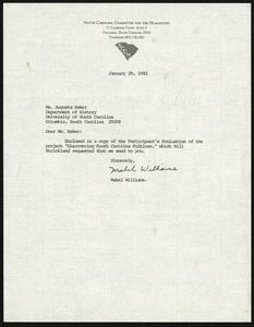 Letter, 1982, Mabel Williams to Augusta Baker