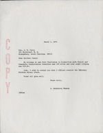 Letter, March 1, 1971, I. D. Newman to J. W. Curry