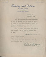 Certificate of Sale for Mule, January 8, 1954, Manning, SC