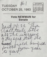 Sermon notes, October 25, 1983, Deuteronomy 14:22 and 16:17 and Exodus 22:29