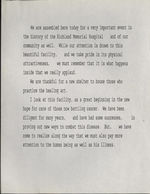 Speech, On the occasion of the dedication of a cancer treatment facility at Richland Memorial Hospital