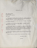 Letter, February 28, 1964, I. D. Newman to Serena Newman