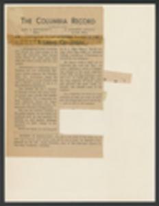 Newspaper clipping from The Columbia Record, I. S. Leevy, Carolinian, December 14, 1968 (original)