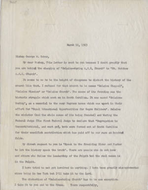 Letter, 1963 Mar 12., to George W. Baber