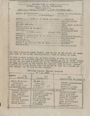 Program, 1952 Nov. 3, (Georgetown, S.C.), Pre-Election Program, Bethel A.M.E. Church
