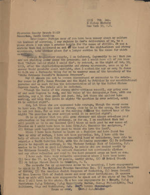 Letter, [1955], (New York, N.Y.), Joseph A. DeLaine, Sr., to Clarendon County Branch NAACP, (Summerton, S.C.)