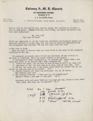Sermon, n.d., (Brooklyn, N.Y.), The Core of Truth, Joseph A. DeLaine, Sr.