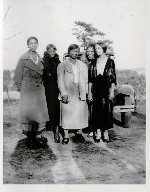 Photograph, 1931 or 1932, of Josephine Belton, Mattie Belton DeLaine, and others