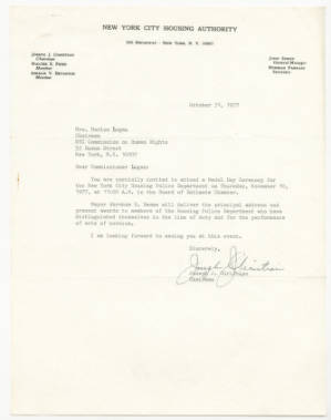 Letter, 1977, Joseph J. Christian to Marian Bruce Logan