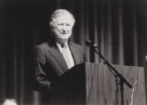 Former Governor McNair takes to the speaker's podium