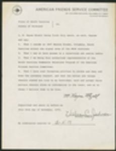 Sworn deposition by M. Hayes Mizell