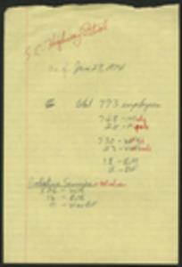 Handwritten notes regarding S.C. Highway Patrol employees, June 27, 1974