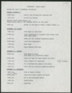 Itinerary, Hayes Mizell, November 9, 1975 -November 12, 1975