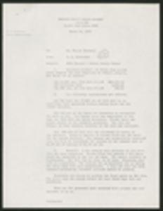 Administrative Report from H.E. McCracken to Dr. Walter Trammell