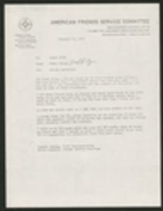 Administrative Report for American Friends Service Committee from Bobby Jolley to M. Hayes Mizell, November 21, 1973