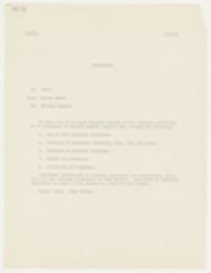 Memo from Ronnie Moore to Staff, September 13, 1968