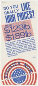 Do You Really Like High Prices? flier from AFL-CIO Committee on Political Education