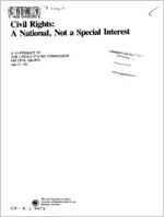 Civil rights : a national, not a special interest : a statement