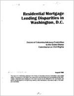 Residential mortgage lending disparities in Washington, D.C.