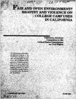 Fair and open environment? : bigotry and violence on college campuses in California