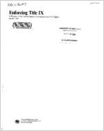 Enforcing Title IX : a report of the U.S. Commission on Civil Rights
