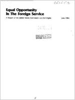Equal opportunity in the Foreign Service : a report