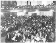 Sanitation workers meeting at Mason Temple, Memphis, 1968