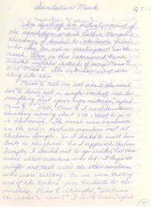 LeMoyne Reflections on Sanitation Strike March pp. 95-98 -- Q.T.