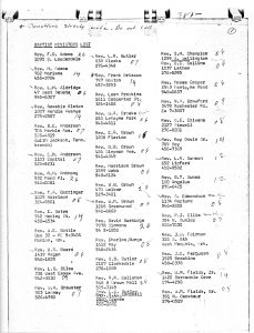Baptist Minister Contact List