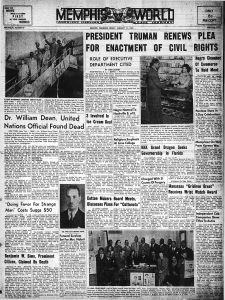 Memphis World, 1952 January 11th