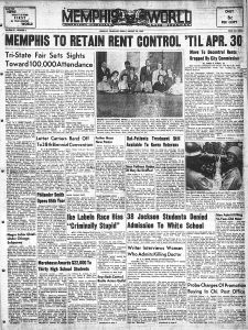 Memphis World, 1952 August 29th