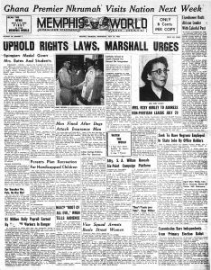 Memphis World, 1958 July 16th