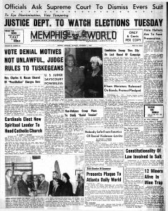 Memphis World, 1958 November 1st