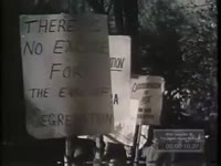 Series of WSB-TV newsfilm clips of people marching in Washington, D.C. for civil rights, 1960 November 8