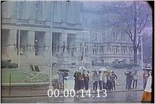 Peace and Civil Rights Marchers Sit on General Assembly Steps