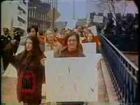 WSB-TV newsfilm clip of women protesting discrimination in pay, 1970 March 7