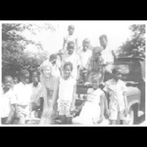 Sandra Adickes with Freedom School students; [1964]