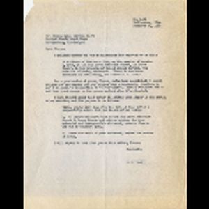 Letter, P.D. East to Theron Lynd; November 26, 1962