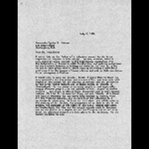 Letter, Israel Zwerling to Lyndon B. Johnson; July 8, 1964